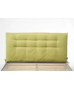 Testiera matrimoniale in tessuto trapuntato "soffy" verde 160 cm Di Tendenza